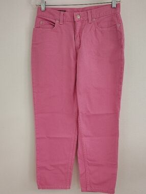 Lands' End Women's Pink Straight-Leg Jeans